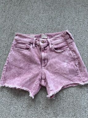 Universal Thread Mauve/Pink High-Rise Frayed Denim Shorts